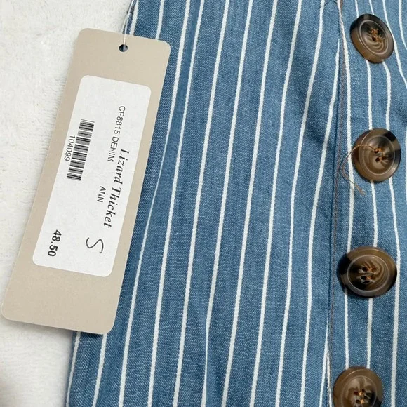 NWT Lightweight Wide Leg Sailor Pants Women's Small Coastal Preppy Nautical - Picture 6 of 10